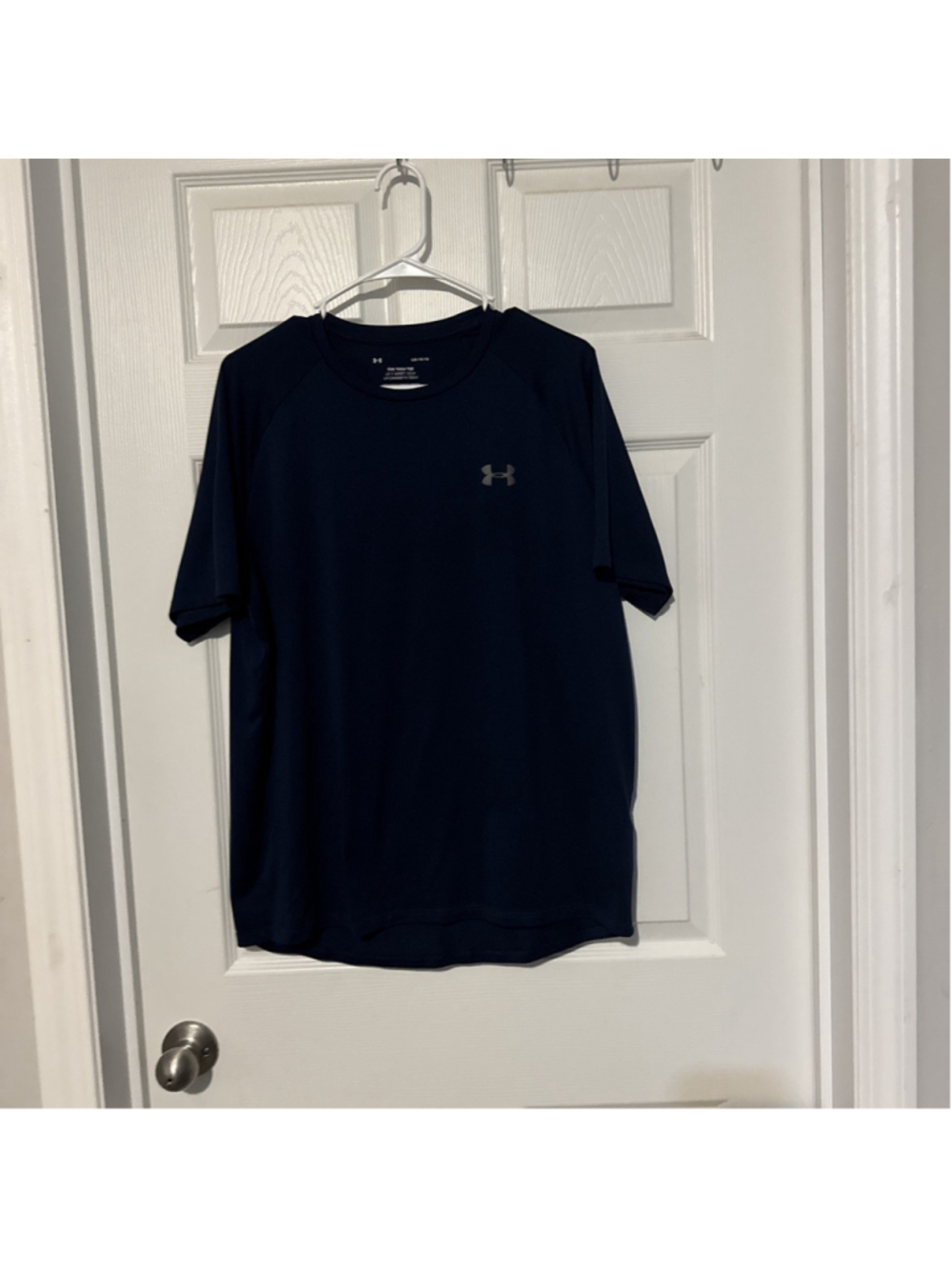 Under Armour Mens Navy Blue The Tech Tee Shirt Large GUC